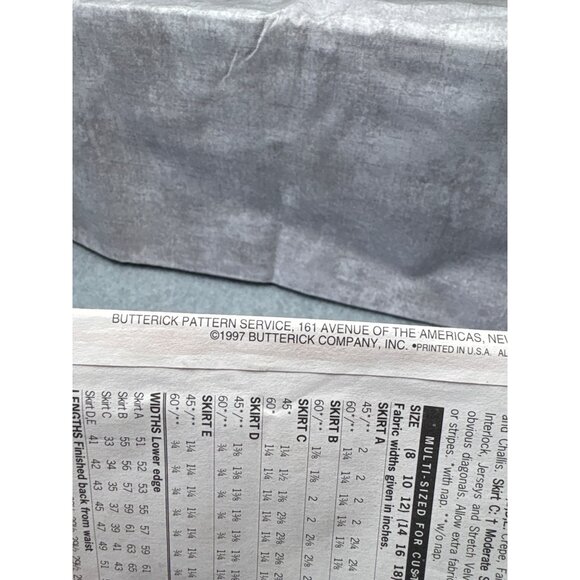 Butterick Classics Skirt Sewing Pattern 5279 Size 14-16-18 Uncut 1997 - Picture 4 of 8